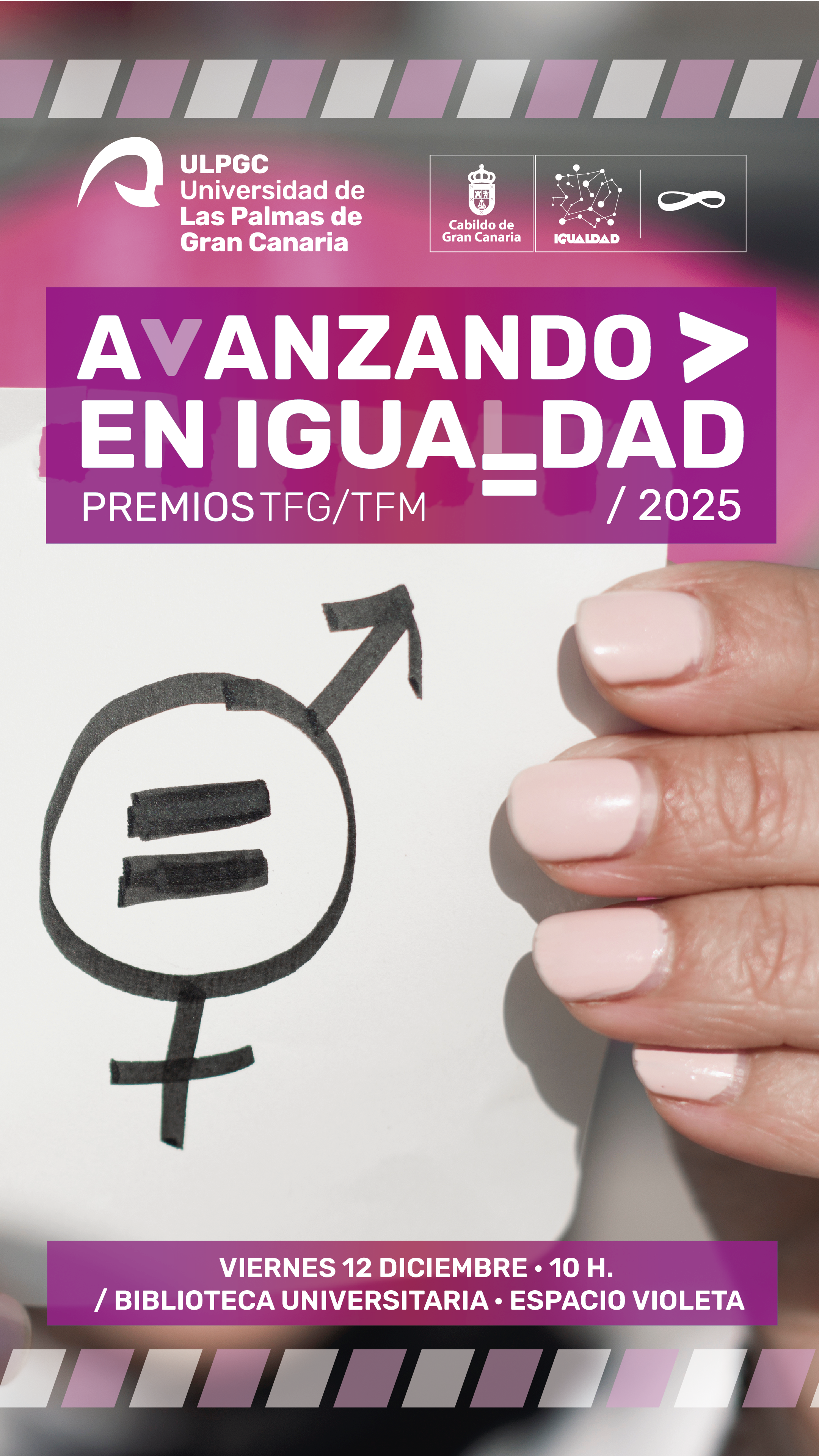 Cartel del acto de entrega de los Premios Avanzando en Igualdad 2025