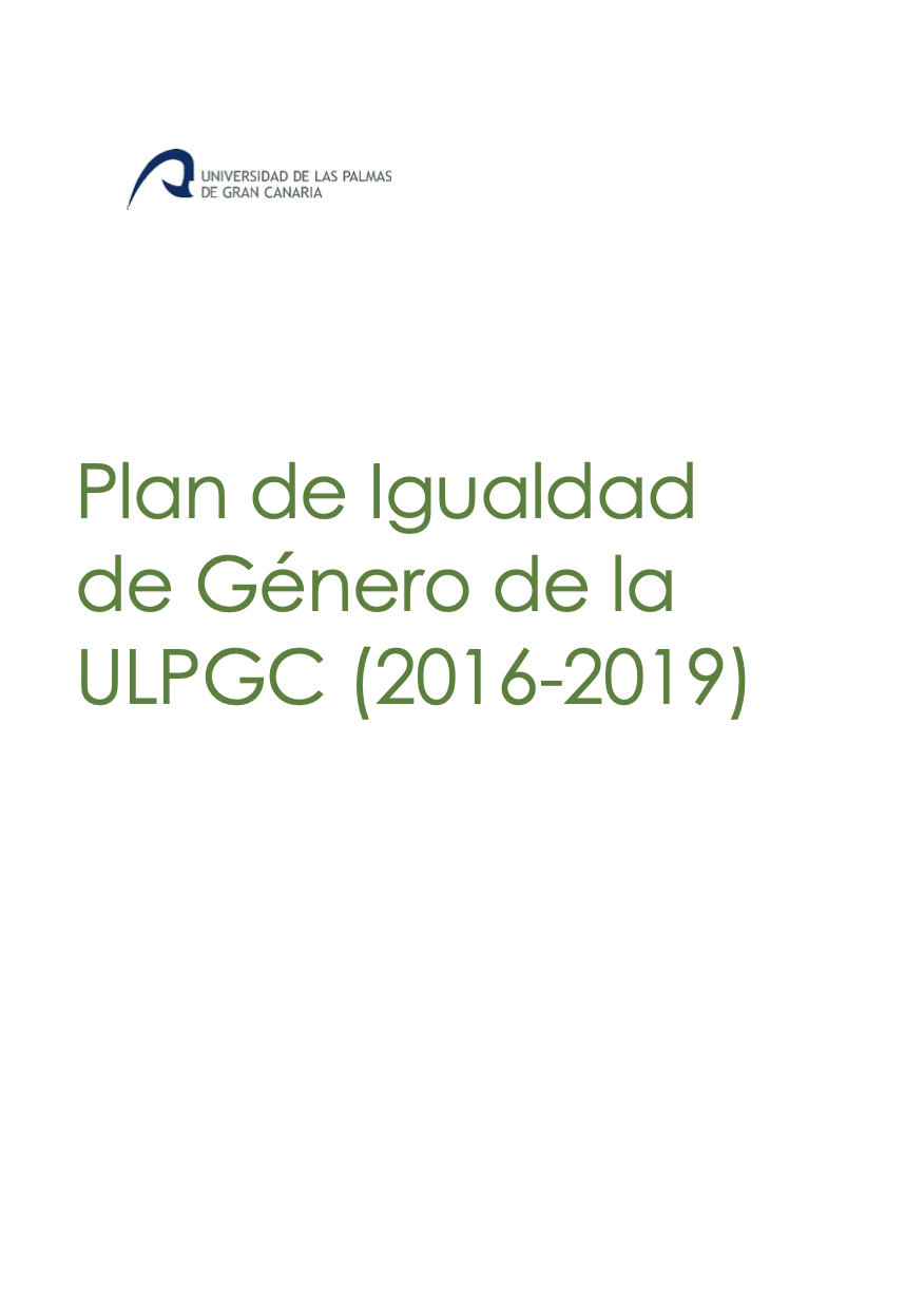 Portada ilustrativa del I Plan de Igualdad de Género de la ULPGC