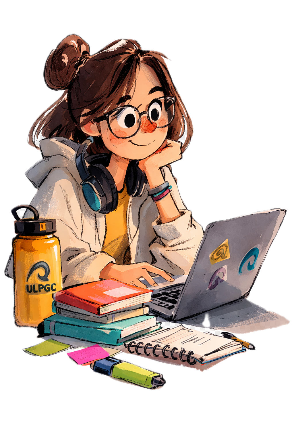 Estudiante organizando su agenda